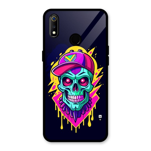 Skull In Cap Glass Back Case for Realme 3