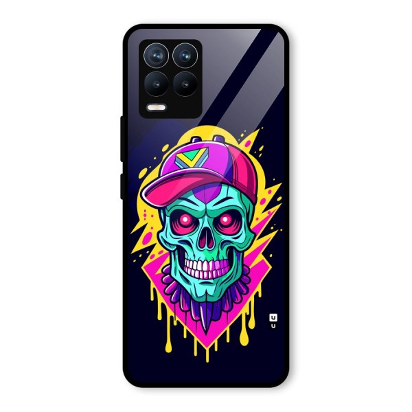 Skull In Cap Glass Back Case for Realme 8