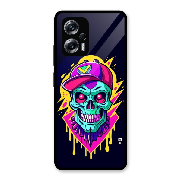 Skull In Cap Glass Back Case for Redmi K50i