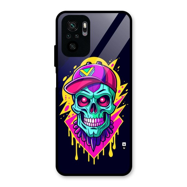 Skull In Cap Glass Back Case for Redmi Note 10