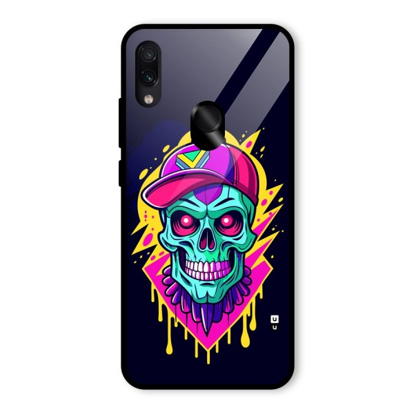 Skull In Cap Glass Back Case for Redmi Note 7