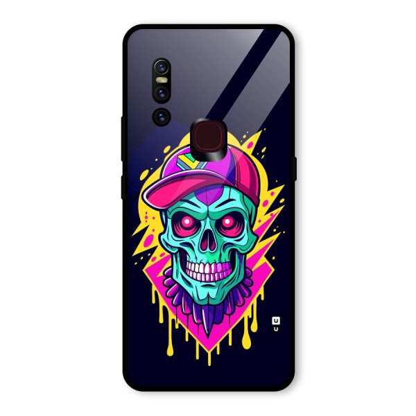 Skull In Cap Glass Back Case for Vivo V15