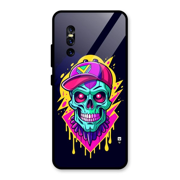 Skull In Cap Glass Back Case for Vivo V15 Pro