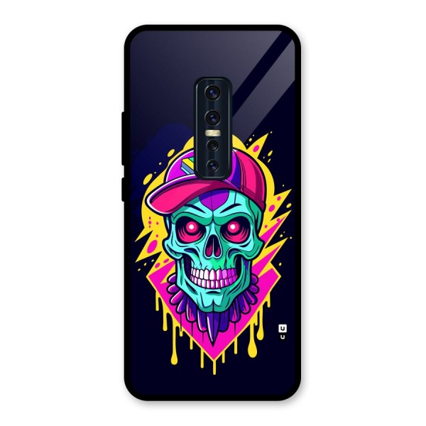 Skull In Cap Glass Back Case for Vivo V17 Pro