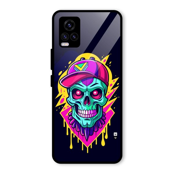 Skull In Cap Glass Back Case for Vivo V20 2021