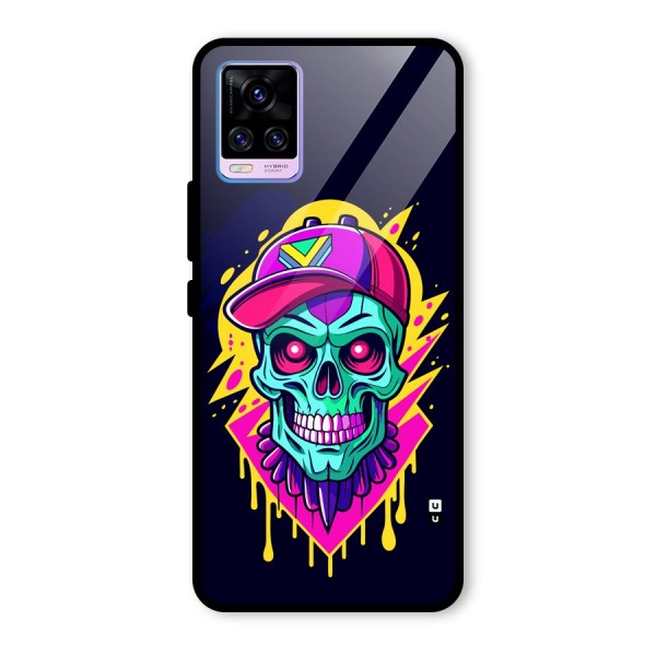 Skull In Cap Glass Back Case for Vivo V20 Pro