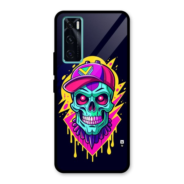 Skull In Cap Glass Back Case for Vivo V20 SE