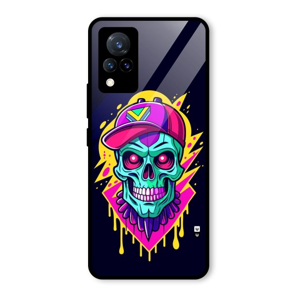 Skull In Cap Glass Back Case for Vivo V21 5G