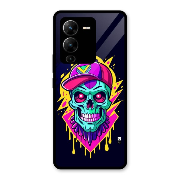 Skull In Cap Glass Back Case for Vivo V25 Pro