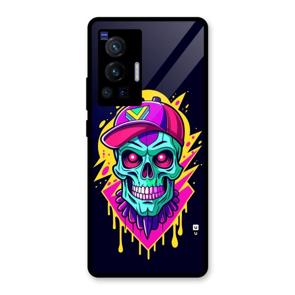 Skull In Cap Glass Back Case for Vivo X70 Pro