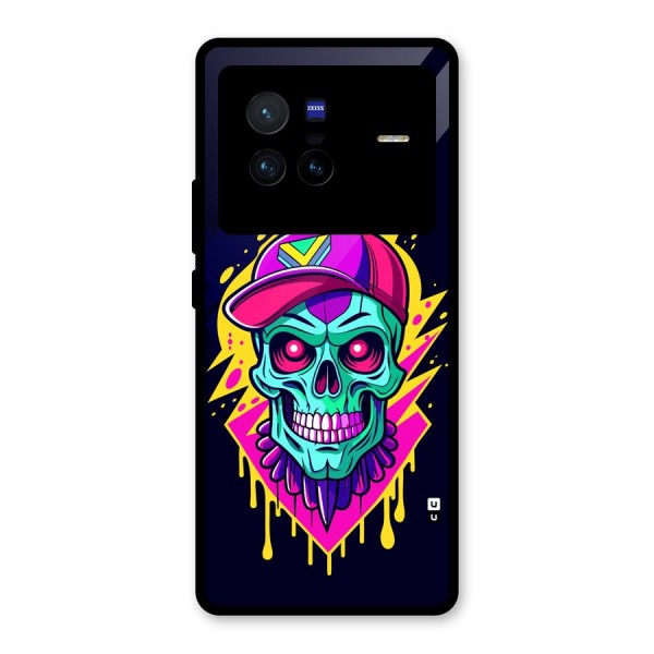 Skull In Cap Glass Back Case for Vivo X80