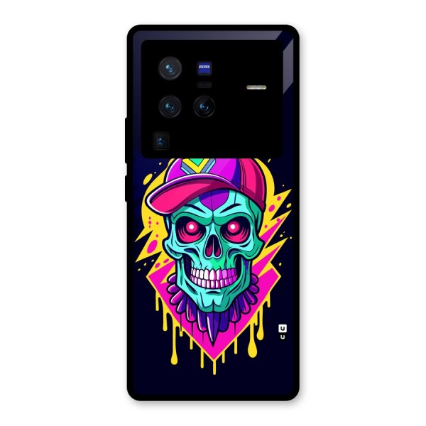 Skull In Cap Glass Back Case for Vivo X80 Pro