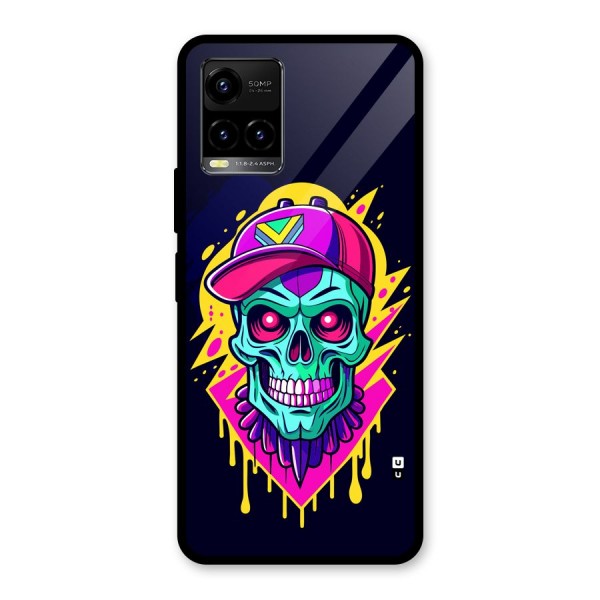 Skull In Cap Glass Back Case for Vivo Y21A