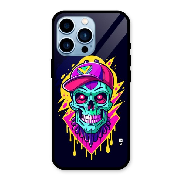 Skull In Cap Glass Back Case for iPhone 13 Pro