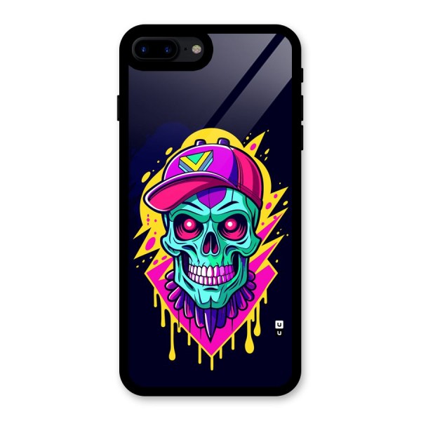 Skull In Cap Glass Back Case for iPhone 7 Plus