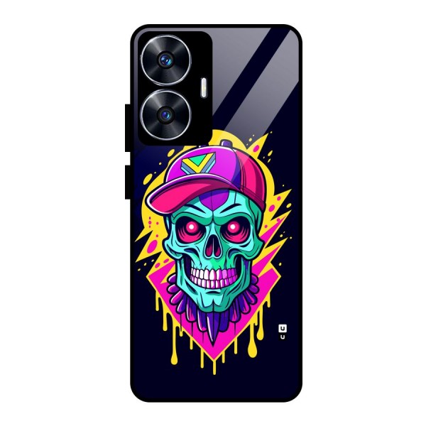 Skull In Cap Glass Back Case for realme C55