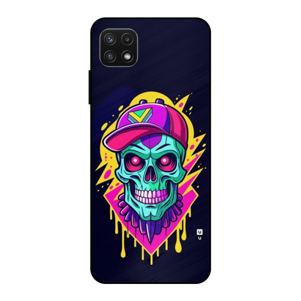 Skull In Cap Metal Back Case for Galaxy A22 5G