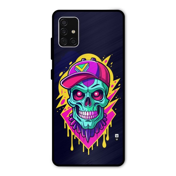 Skull In Cap Metal Back Case for Galaxy A51