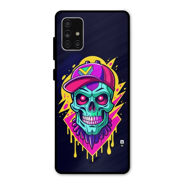 Skull In Cap Metal Back Case for Galaxy A71