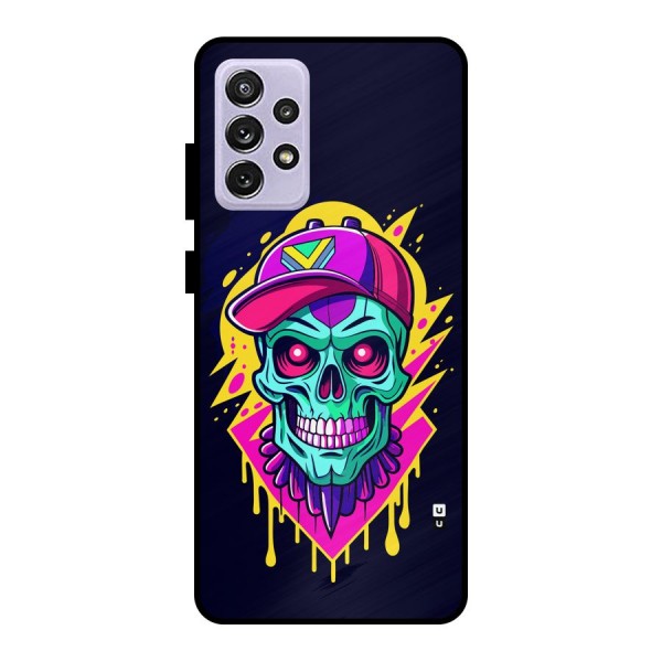 Skull In Cap Metal Back Case for Galaxy A72