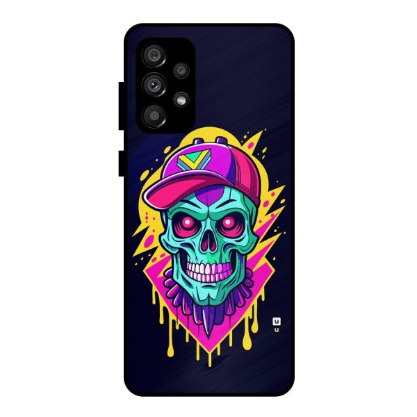 Skull In Cap Metal Back Case for Galaxy A73 5G