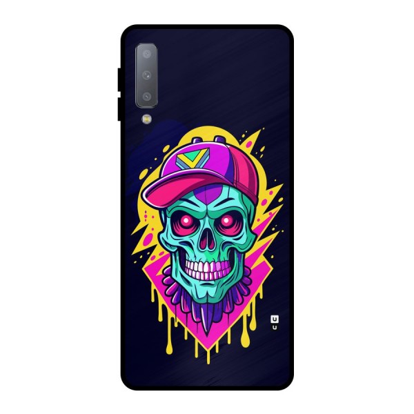 Skull In Cap Metal Back Case for Galaxy A7 (2018)