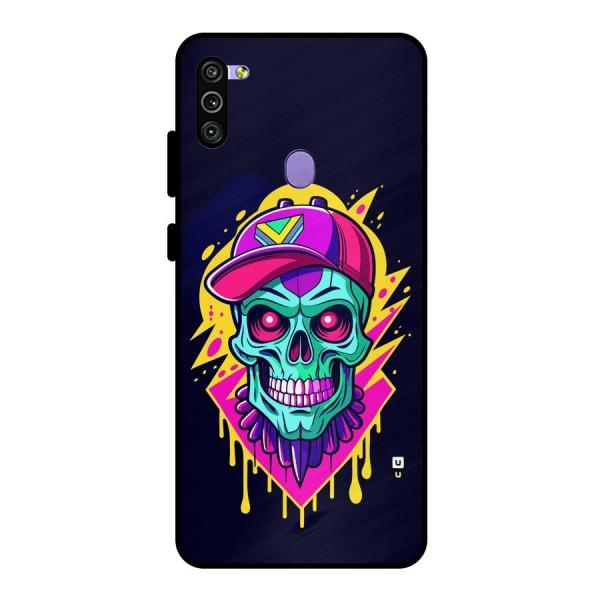 Skull In Cap Metal Back Case for Galaxy M11