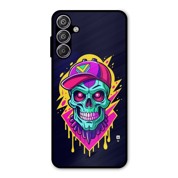 Skull In Cap Metal Back Case for Galaxy M15