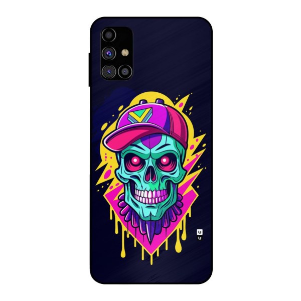 Skull In Cap Metal Back Case for Galaxy M31s