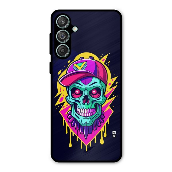 Skull In Cap Metal Back Case for Galaxy M55 5G