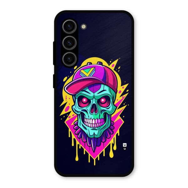 Skull In Cap Metal Back Case for Galaxy S23