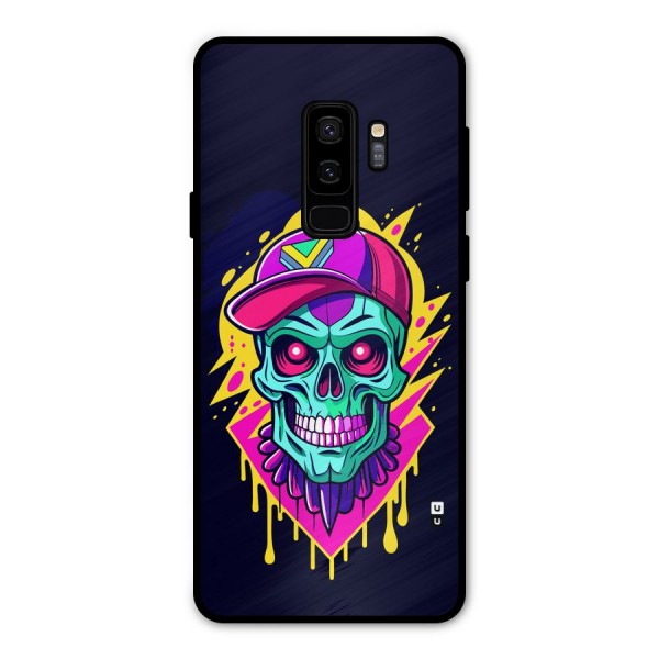 Skull In Cap Metal Back Case for Galaxy S9 Plus