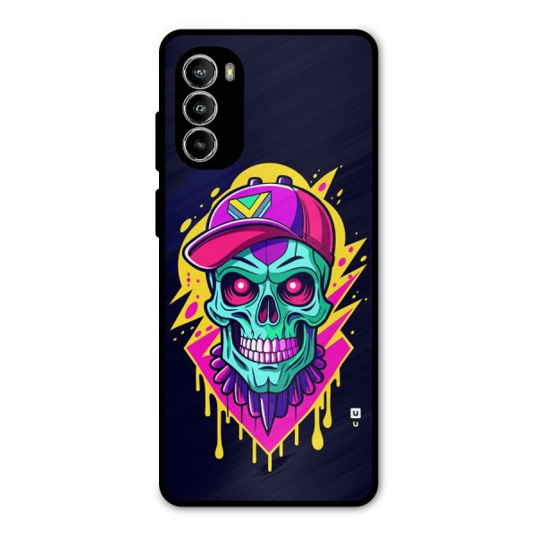 Skull In Cap Metal Back Case for Moto G52