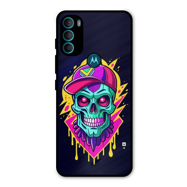 Skull In Cap Metal Back Case for Moto G71 5G