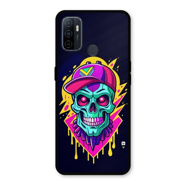 Skull In Cap Metal Back Case for Oppo A53