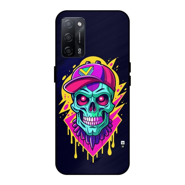 Skull In Cap Metal Back Case for Oppo A53s 5G