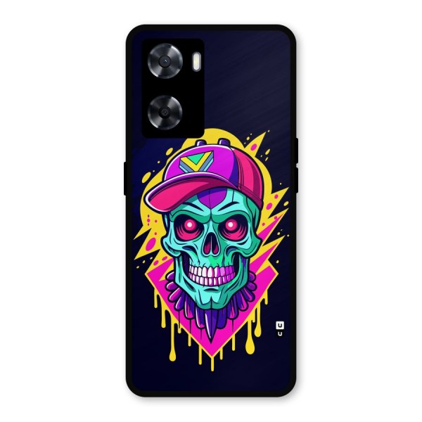 Skull In Cap Metal Back Case for Oppo A57 2022