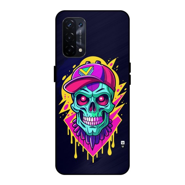 Skull In Cap Metal Back Case for Oppo A74 5G