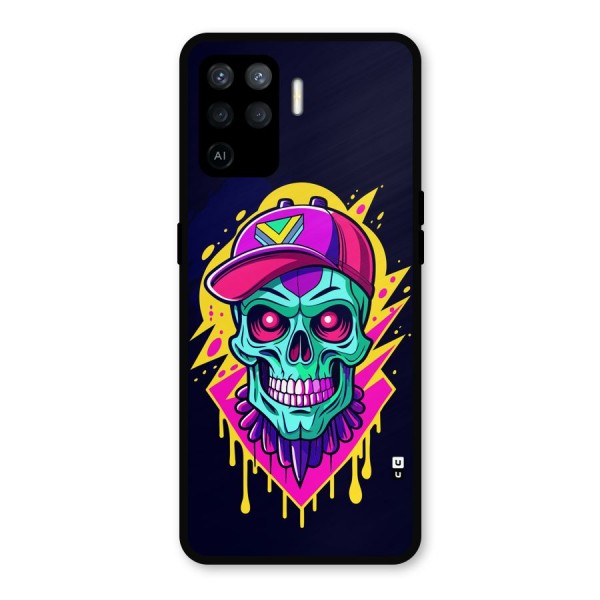 Skull In Cap Metal Back Case for Oppo F19 Pro