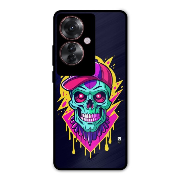 Skull In Cap Metal Back Case for Oppo F25 Pro