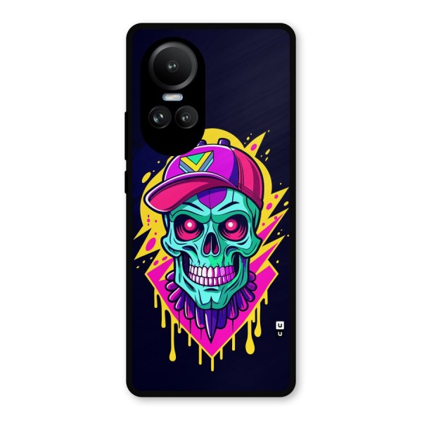 Skull In Cap Metal Back Case for Oppo Reno10