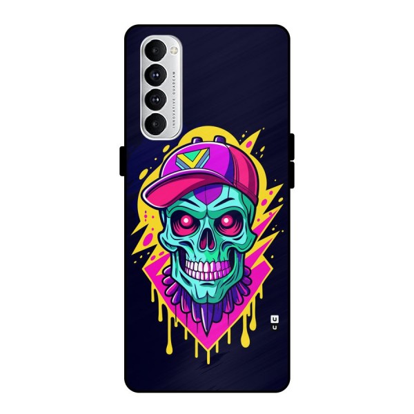 Skull In Cap Metal Back Case for Oppo Reno4 Pro