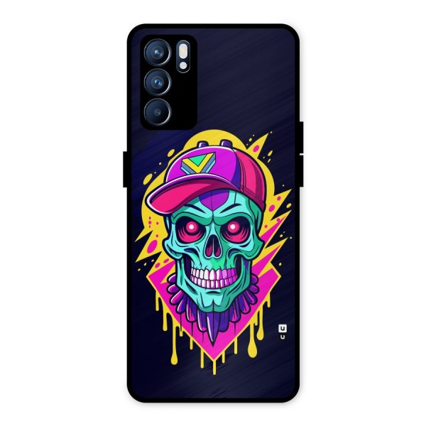 Skull In Cap Metal Back Case for Oppo Reno6 5G