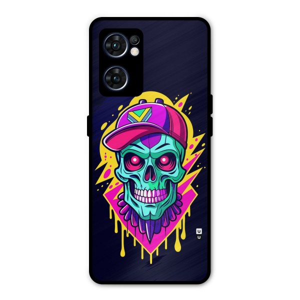 Skull In Cap Metal Back Case for Oppo Reno7 5G