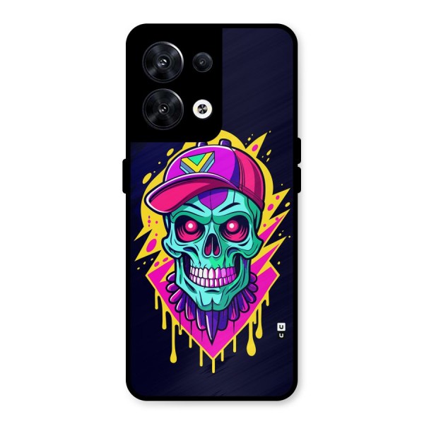 Skull In Cap Metal Back Case for Oppo Reno8 5G