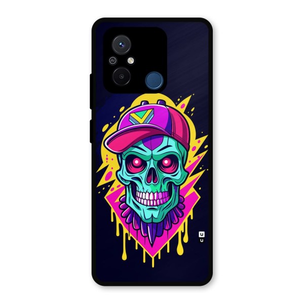 Skull In Cap Metal Back Case for Poco C55