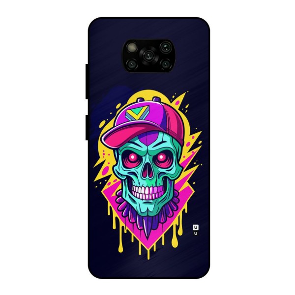 Skull In Cap Metal Back Case for Poco X3