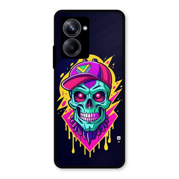 Skull In Cap Metal Back Case for Realme 10 Pro