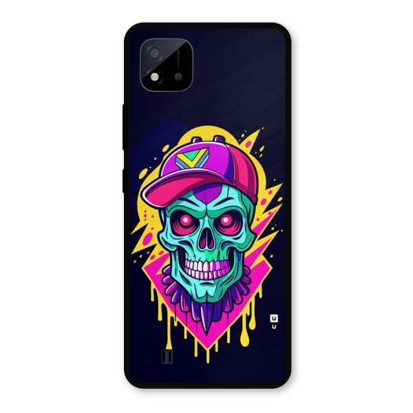 Skull In Cap Metal Back Case for Realme C11 2021