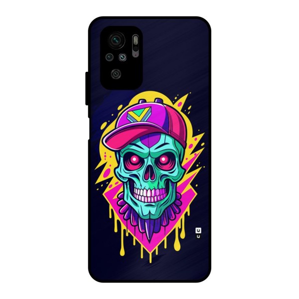 Skull In Cap Metal Back Case for Redmi Note 10